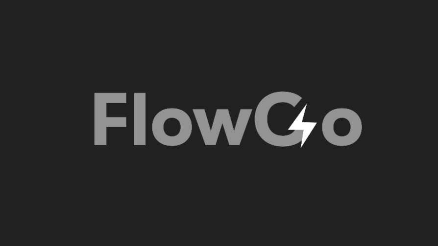 FlowGo wordmark with lightning in the G