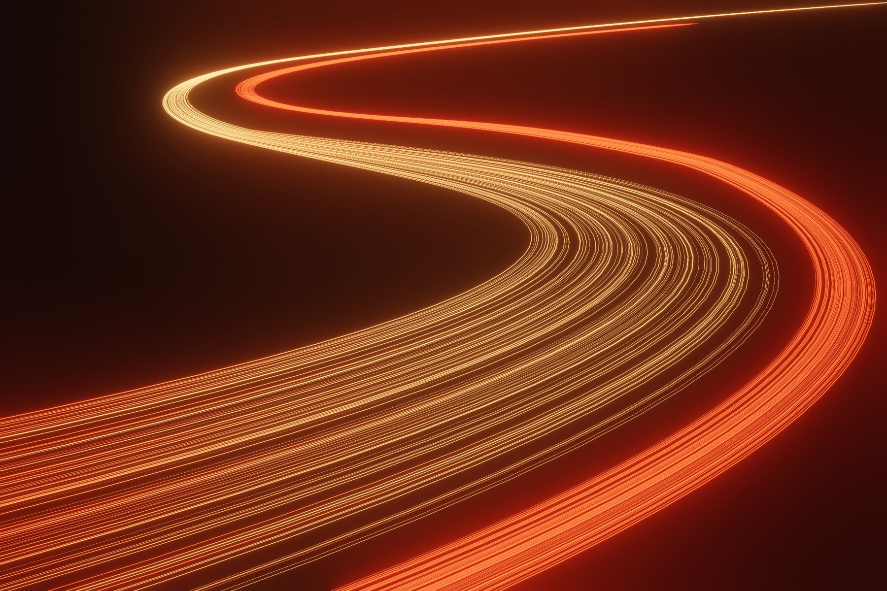 FlowGo brand energy — light trails in motion