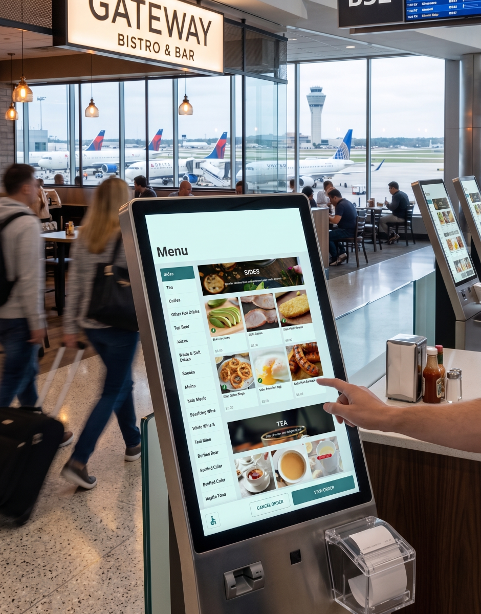 Mondo Connex Omni platform menu ordering kiosk