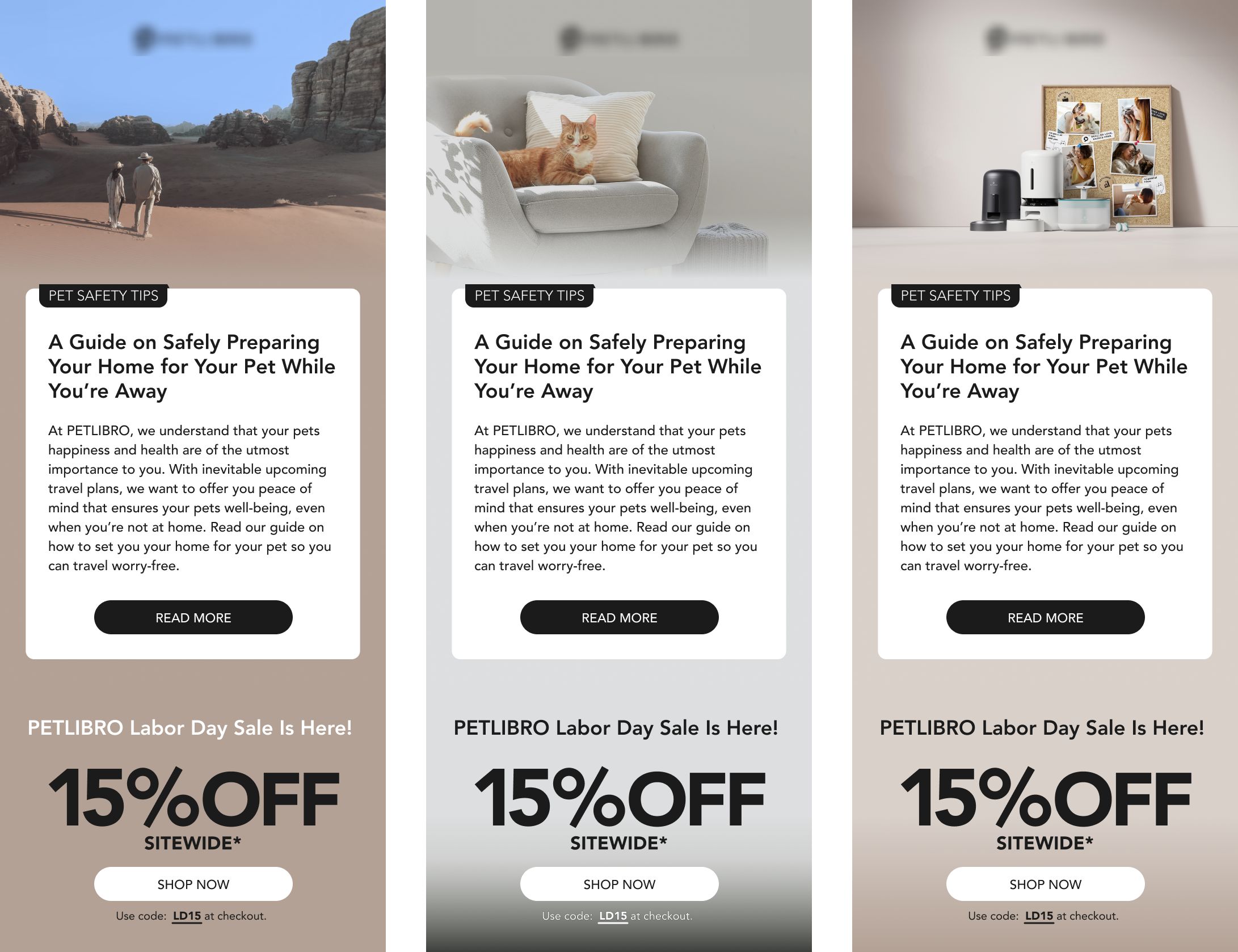 Petlibro email promotional design for the holiday campaign