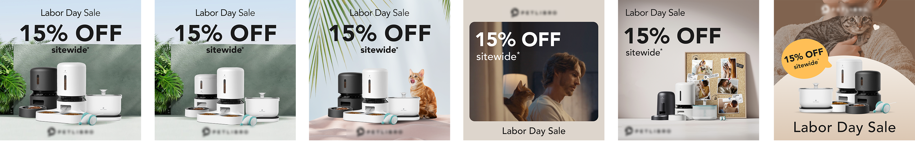Petlibro social ad creatives for the holiday campaign
